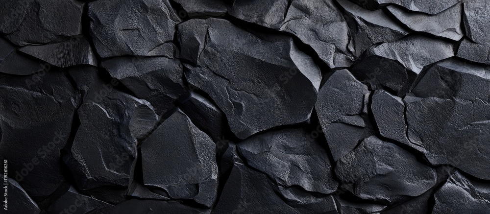 Poster Black Concrete Texture Background with Rough Surface Ideal for Text Placement and Design Elements
