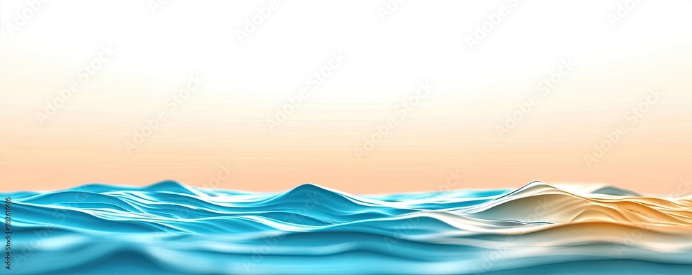 Poster blurred abstract background idea. calm ocean waves with gentle hues, creating a serene and peaceful 