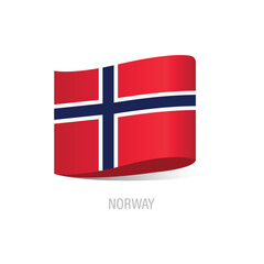 Obraz premium Flag Of Norway Vector Design.