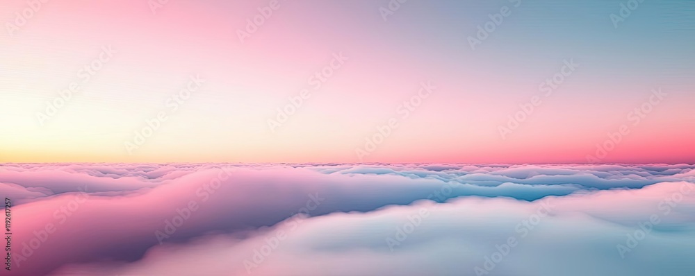 Poster cloudy abstract background concept. a serene view of clouds painted in soft pastel colors during sun