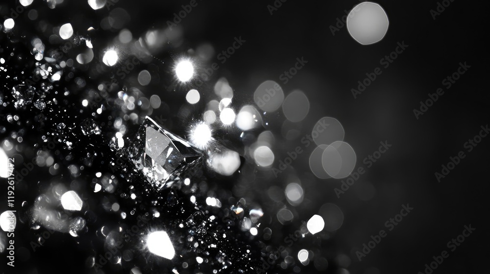 Aufkleber elegant black bokeh background with sparkling lights ideal for celebrations and holiday events featu