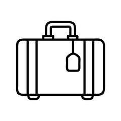 suitcase icon, suitcase line art - simple line art of suitcase, perfect for suitcase logos and icons and themed design