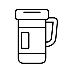 travel mug icon, travel mug line art - simple line art of travel mug, perfect for travel mug logos and icons and themed design