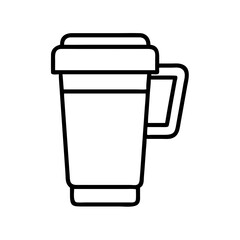 travel mug icon, travel mug line art - simple line art of travel mug, perfect for travel mug logos and icons and themed design