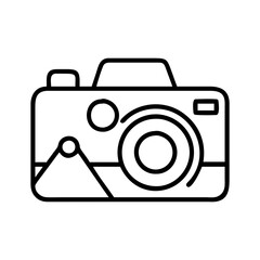 travel photography icon, travel photography line art - simple line art of travel photography, perfect for travel photography logos and icons and themed design