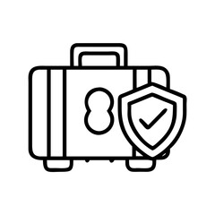 travel safe icon icon, travel safe icon line art - simple line art of travel safe icon, perfect for travel safe icon logos and icons and themed design