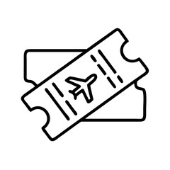 travel ticket icon, travel ticket line art - simple line art of travel ticket, perfect for travel ticket logos and icons and themed design