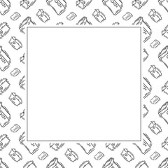 cardboard frame. doodle cardboard square frame. hand drawn cardboard frame background. cardboard background