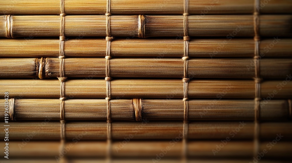 Aufkleber bamboo mat texture with natural patterns showcasing a rustic and organic aesthetic for backgrounds o