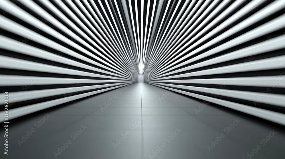 Poster blurred abstract background idea. a modern hallway with linear light effects creating a striking vis