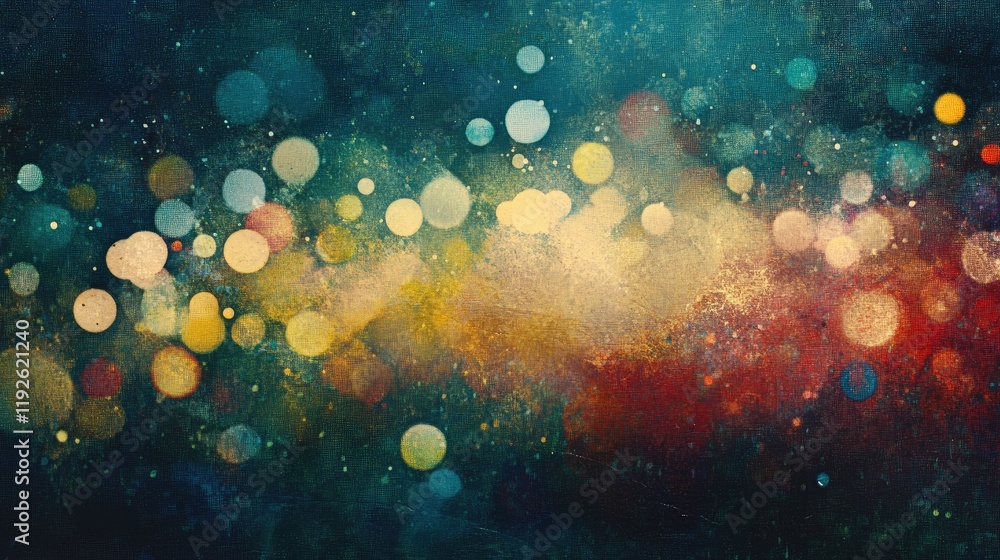 Leinwandbilder Vintage bokeh light background with colorful abstract defocused dots creating a mesmerizing soft focus effect for artistic designs