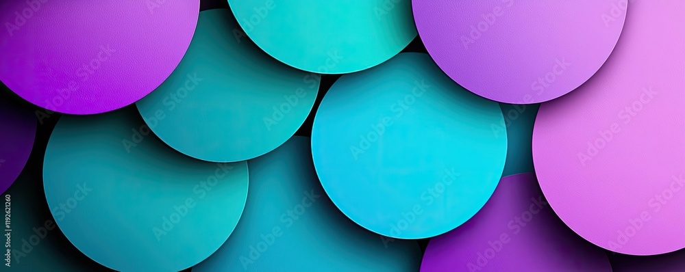 Poster blurred abstract background idea. vibrant abstract shapes in blue and purple tones create a mesmeriz
