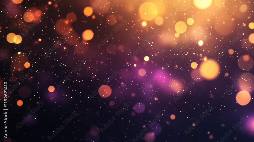 Poster Multicolored Bokeh Lights Background Abstract Festive Sparkles Soft Focus Dreamy Atmosphere Ideal for Celebrations and Events