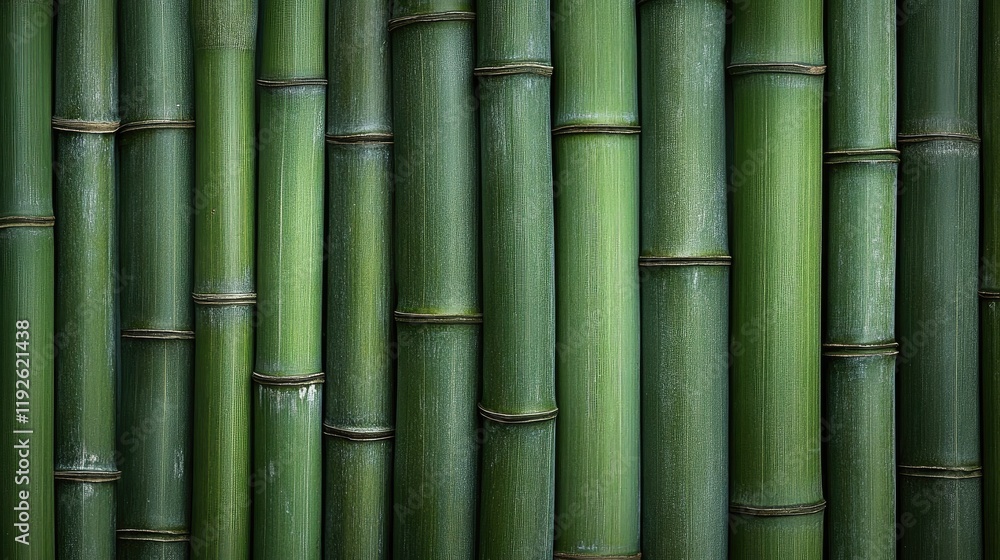 Aufkleber lush green bamboo texture backdrop with aligned bamboo stalks creating a vibrant natural aesthetic f