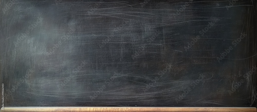 Poster Black Chalkboard Surface on Dark Background for Customizable Text and Educational Content Presentation