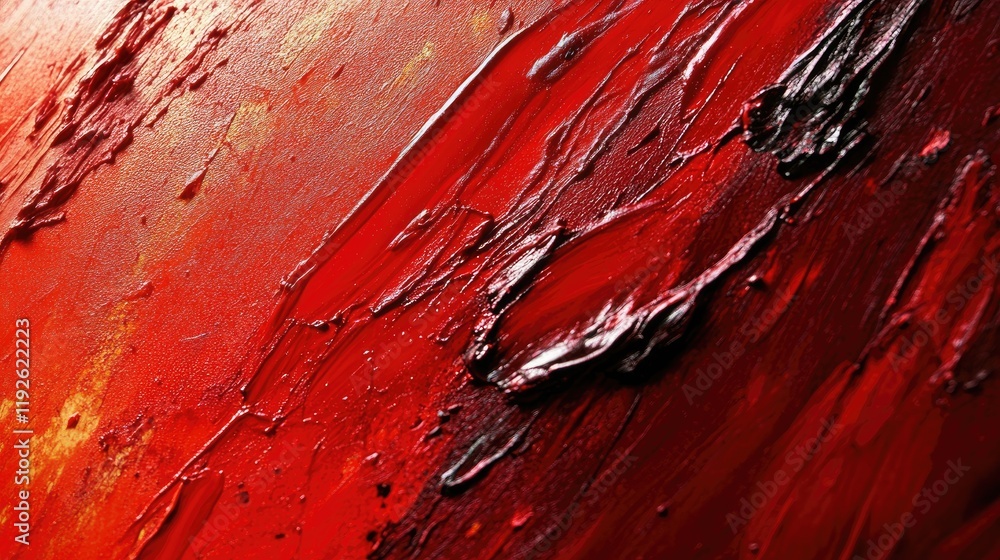Poster vibrant red textured abstract background resembling paint strokes or artistic rendering in a contemp