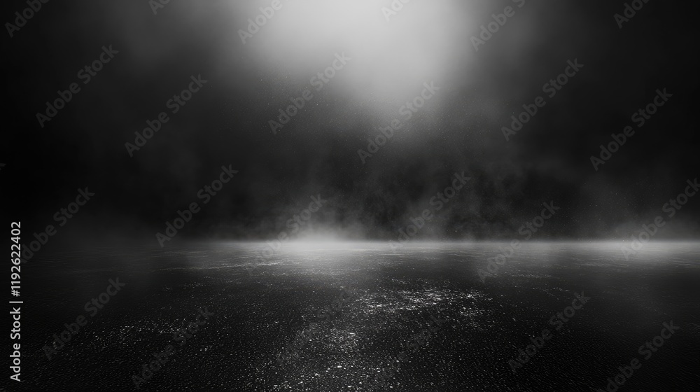 Fototapete Bokeh light effect on a dark background creating a mystical atmosphere for creative illustrations and design projects