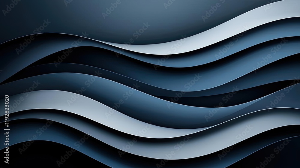 Aufkleber triangle abstract background idea. abstract dark blue waves creating a soothing and modern backgroun
