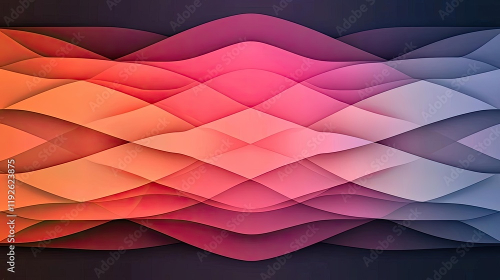 Poster triangle abstract background idea. vibrant abstract waves in red, pink, and blue create a dynamic vi