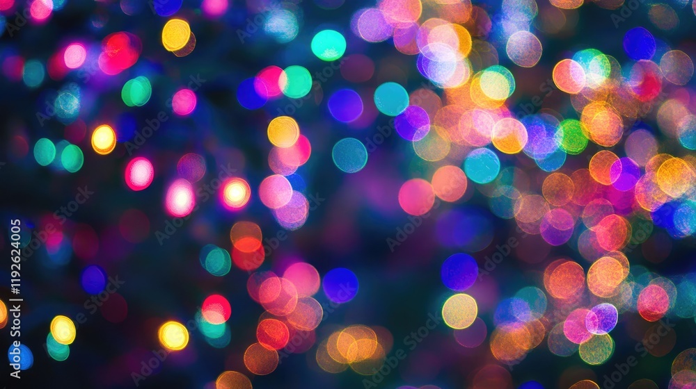 Aufkleber colorful bokeh lights on a dark background creating a festive and abstract atmosphere perfect for ho