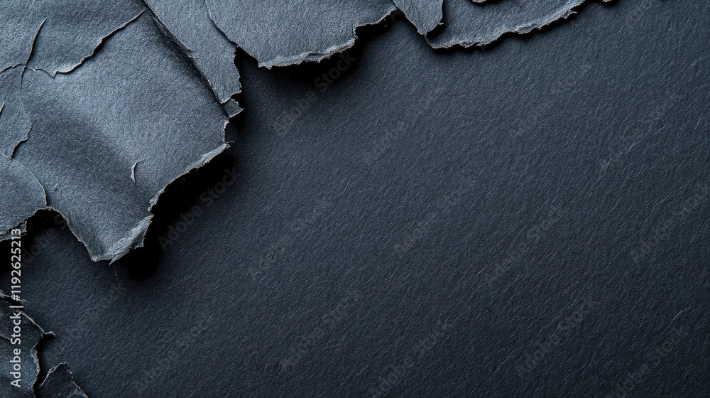 Poster black textured cardstock background with torn edges for creative design projects