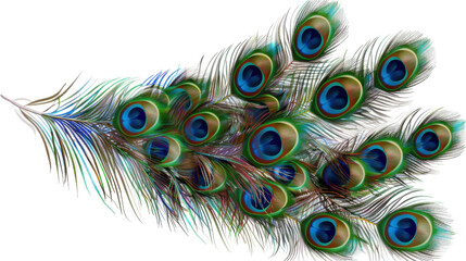 Obraz premium Stunning Peacock Feather: A Symphony of Colors and Patterns