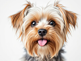 A view of a Yorkshire Terrier dog