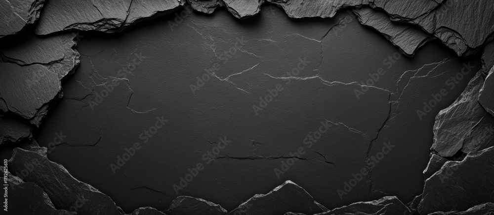 Aufkleber Black slate stone texture background ideal for showcasing text or graphics in a modern design layout