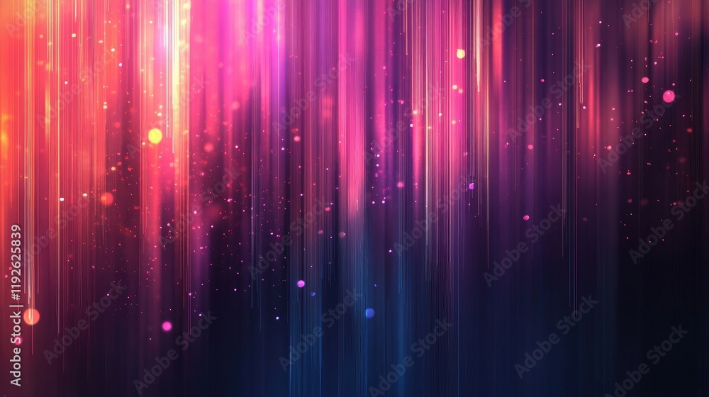 Fototapete Vibrant bokeh background with colorful lights creating a dreamy texture for use in design and creative projects