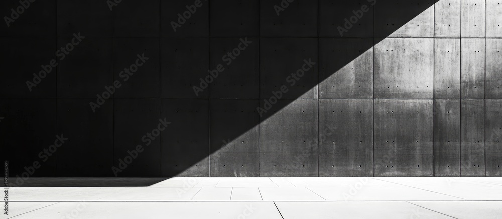 Poster Black Concrete Wall Blank Background Ideal for Copy Space and Text Placement in Modern Design Context