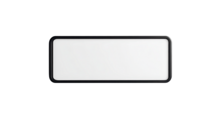 Blank White Rectangle Display with Black Frame - Modern Technology