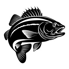 Fototapeta premium black and white fish