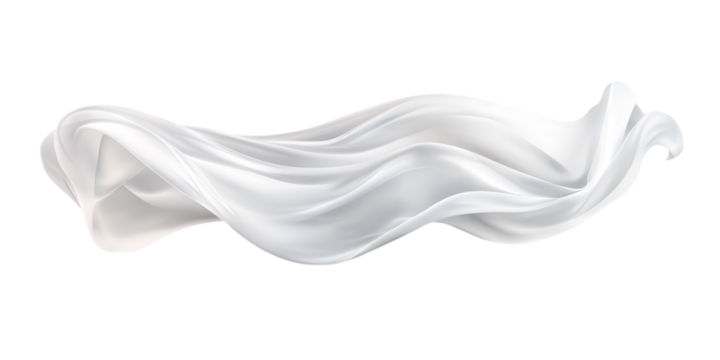 Elegant White Fabric Drape - Abstract Graphic Design
