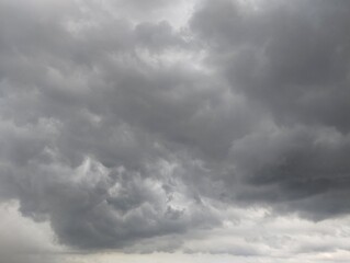 Dramatic dark clouds and strong winds when it is going to rain in the rainy season timelapse 