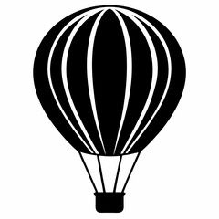 Fototapeta premium Black Silhouette Hot Air Balloon