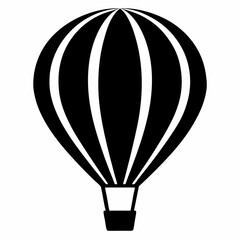 Obraz premium Black Silhouette Hot Air Balloon