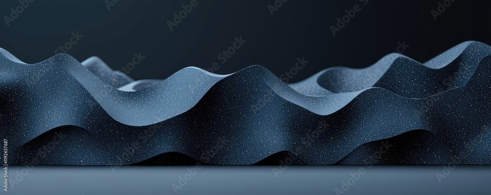 Poster studio absorber concept. abstract design showcasing flowing curves and textured surfaces in a modern