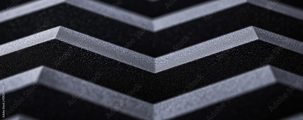 Poster studio absorber concept. close-up of textured black zigzag pattern on a surface, perfect for modern 