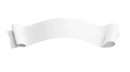 Elegant White Ribbon Banner Graphic Design