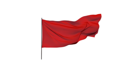 Majestic Red Flag in Motion: A Powerful Symbol