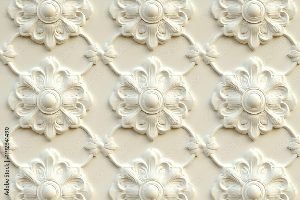 Poster sophisticated classical 3d pattern. ancient ornament. background image. created with generative ai t