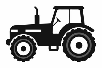 Black Tractor Icon Design