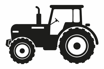 Black Tractor Icon Design