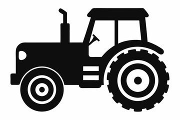 Black Tractor Icon Design