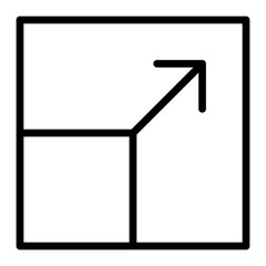 Expand More Vector Line Icon Design