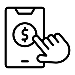 Payment Vector Line Icon Design