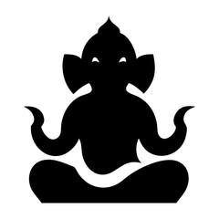 lord Ganesh logo icon Vector Illustration
