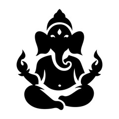 lord Ganesh logo icon Vector Illustration
