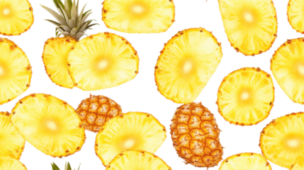 Vibrant Pineapple Slices Pattern - A Tropical Delight
