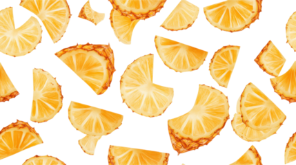 Pineapple Slices Pattern - Fresh Tropical Fruit